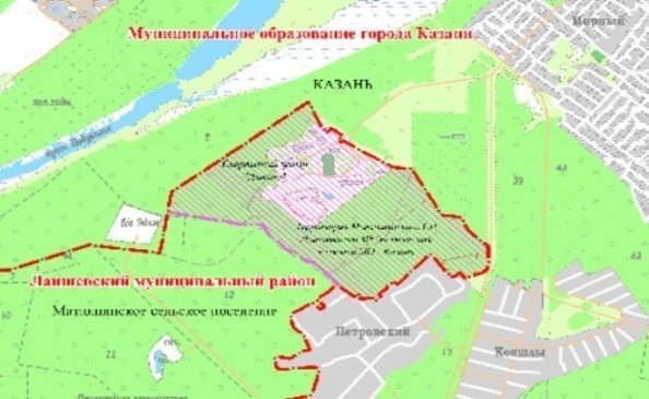 Границы Казани расширили за счет участков Лаишевского района